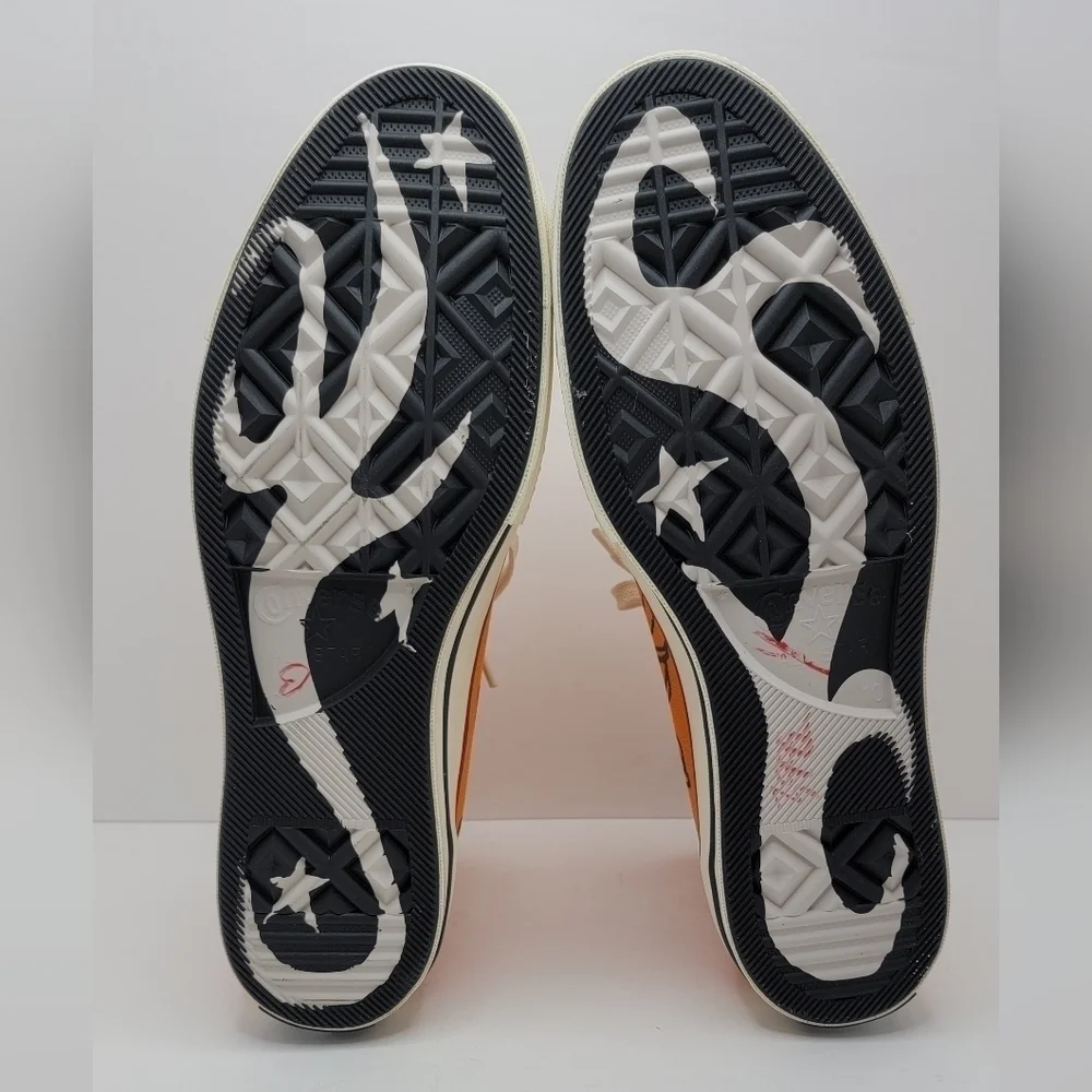 Converse × Come Tees Chuck 70s Star Path orange hi-top sneakers | WMS 9 - Picture 16 of 17